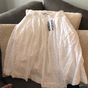 White eyelet skirt